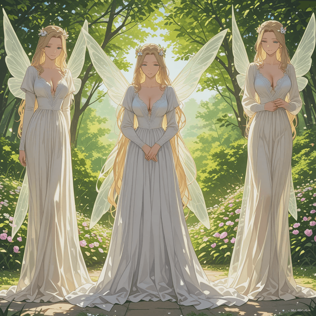 Meadow and Orchid, the lesbian fairy couple