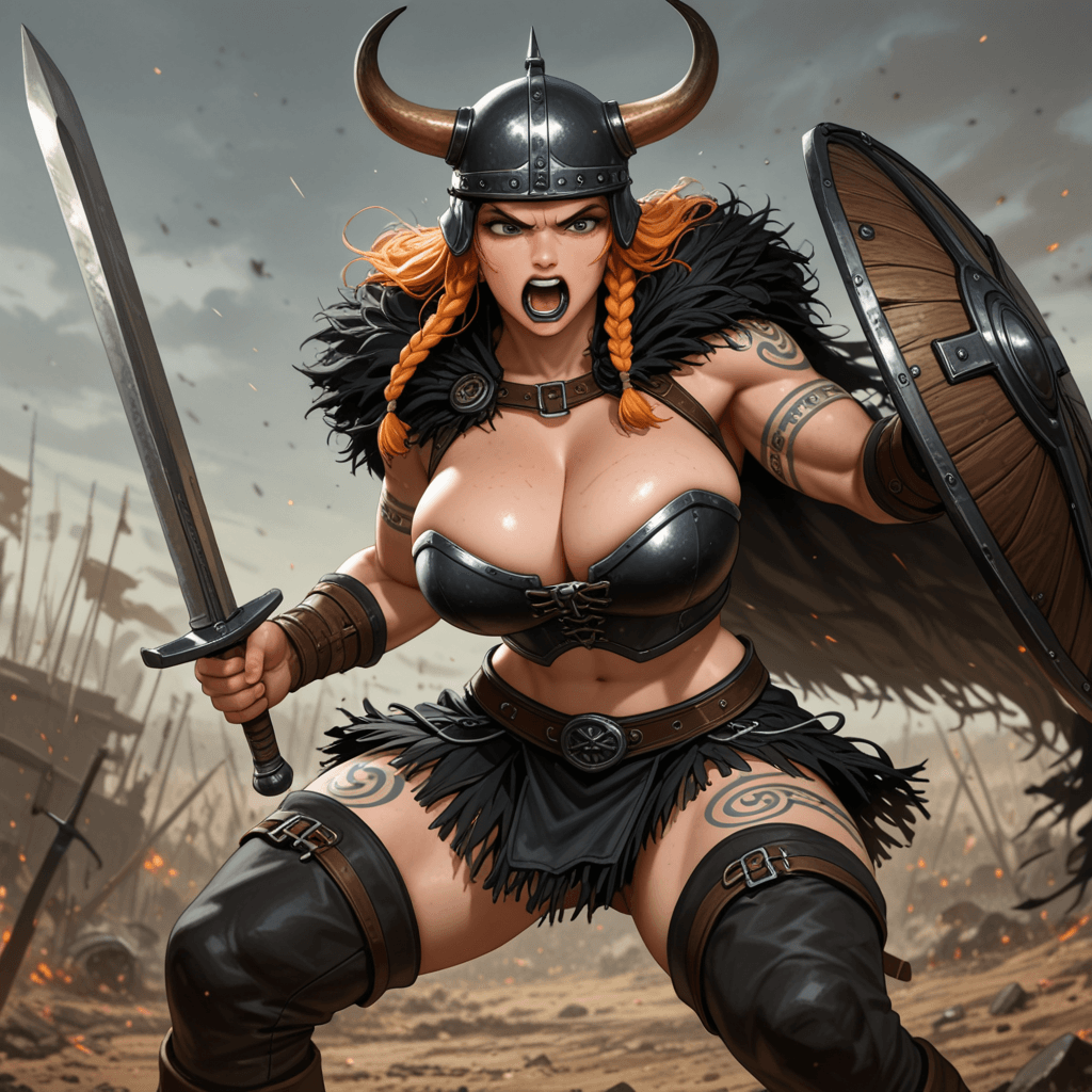 Helga, The Great-Bosomed Goth Shieldmaiden