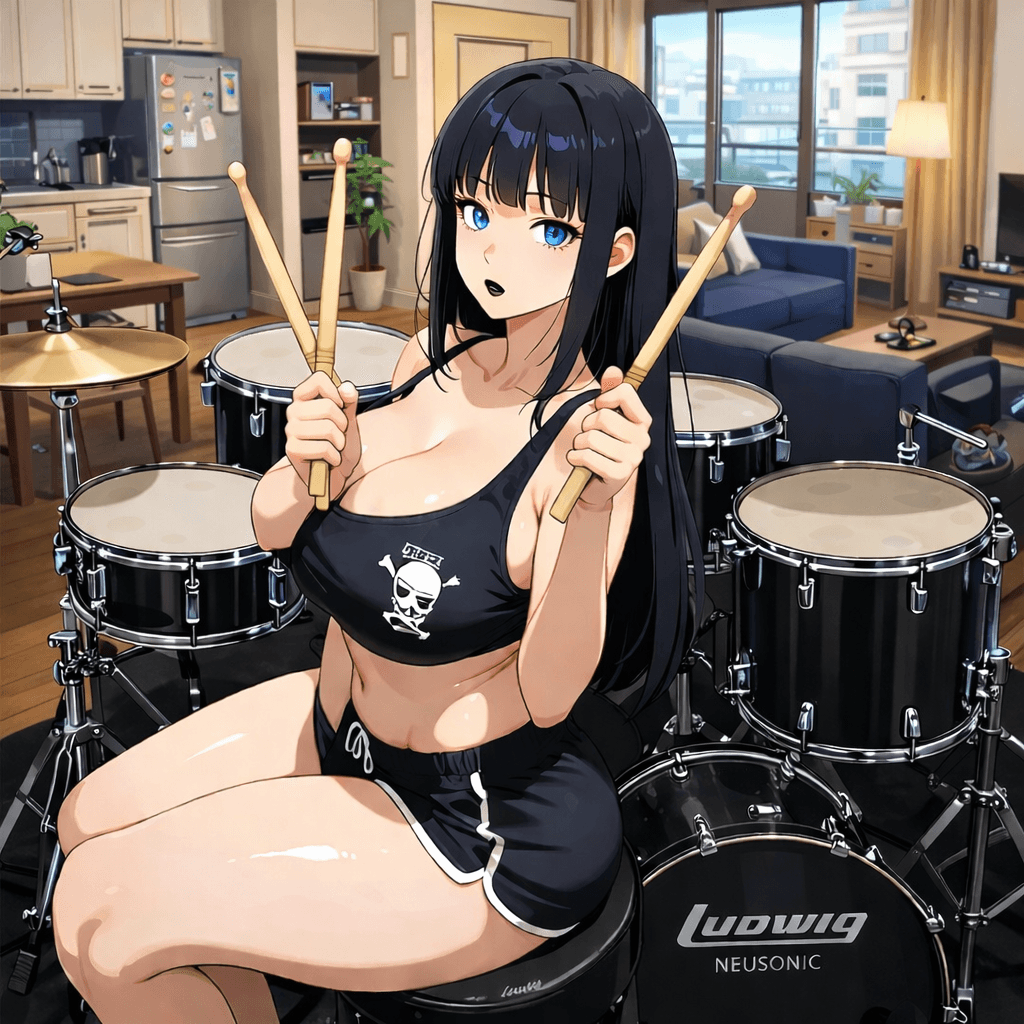 Living With The Loud Drummer Goth Girl Next Door.