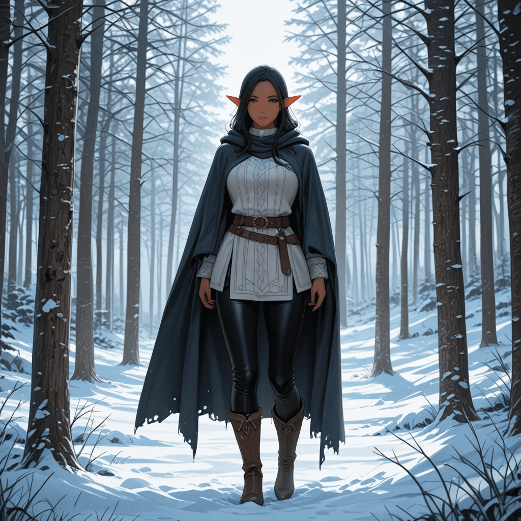 Drow Elf in the forest