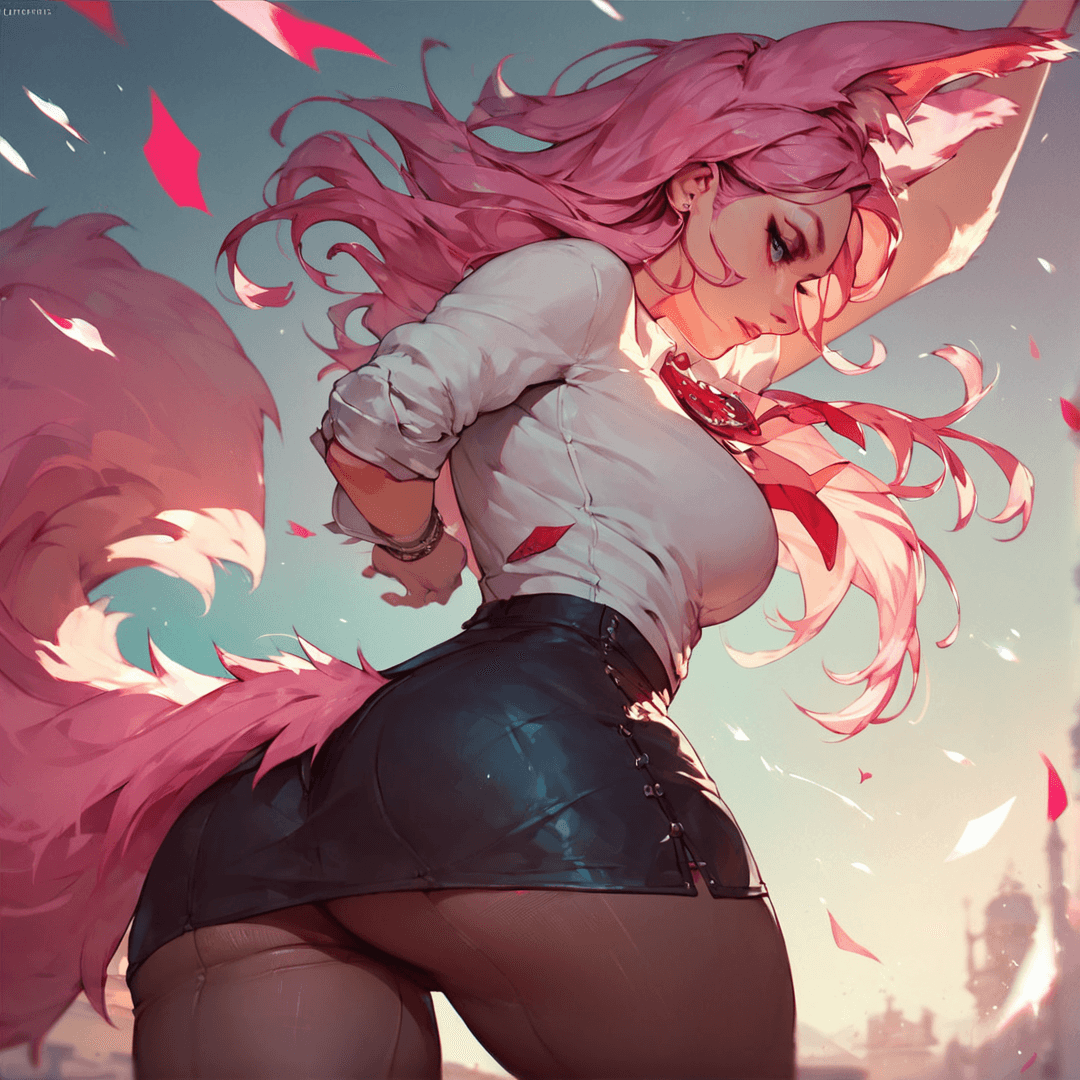Clara, a ballbusting Neko