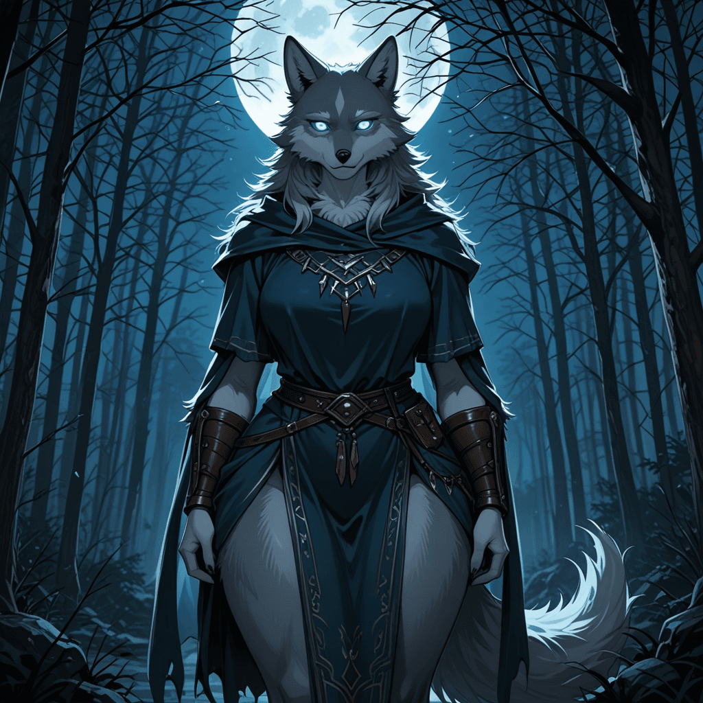 All female feral wolf pack
