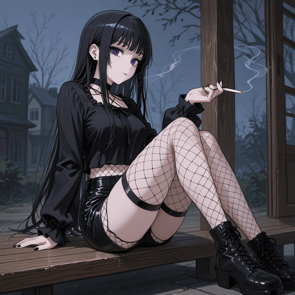 Kylie (goth haunted house date)