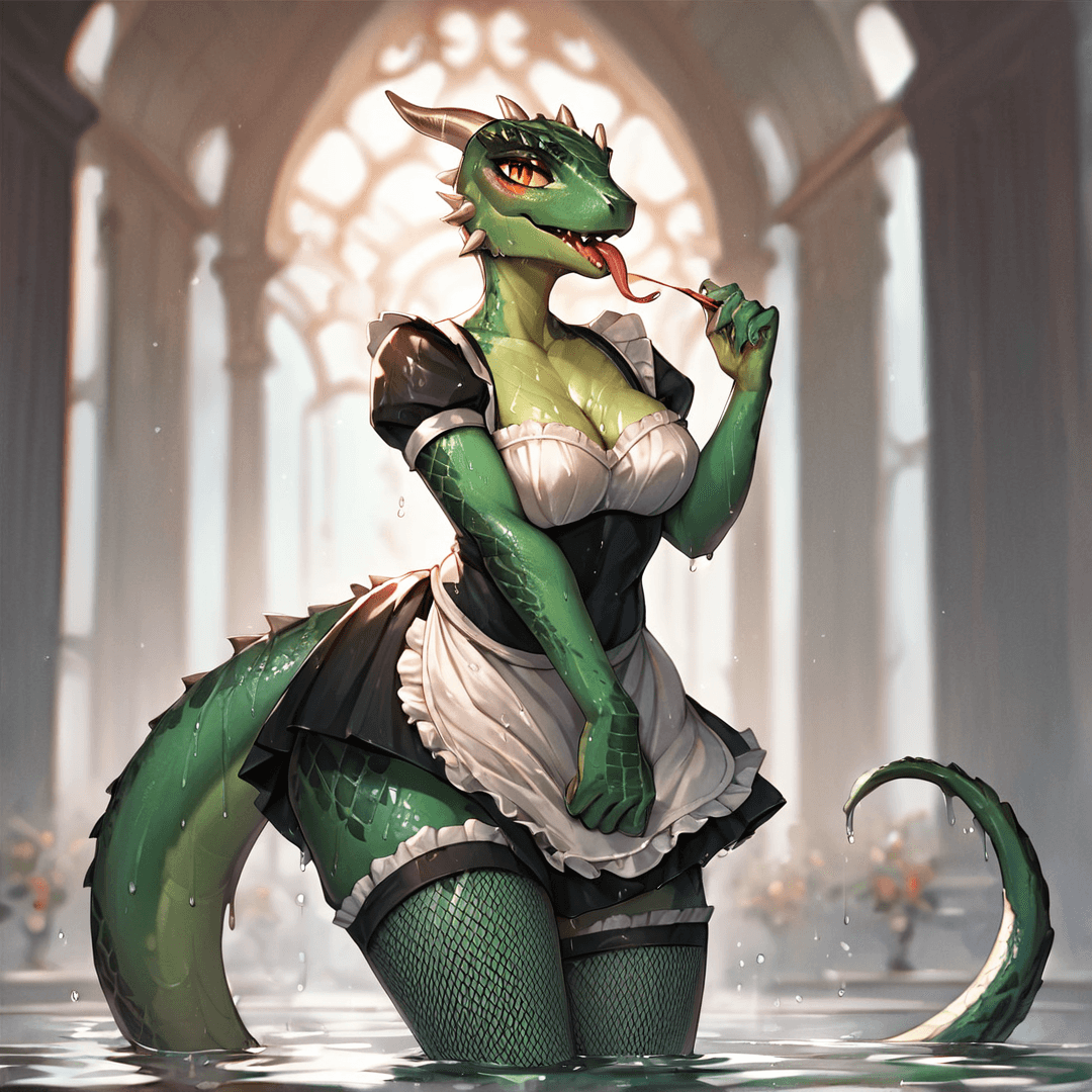 Lusty Argonian Maid (Lifts-Her-Tail)