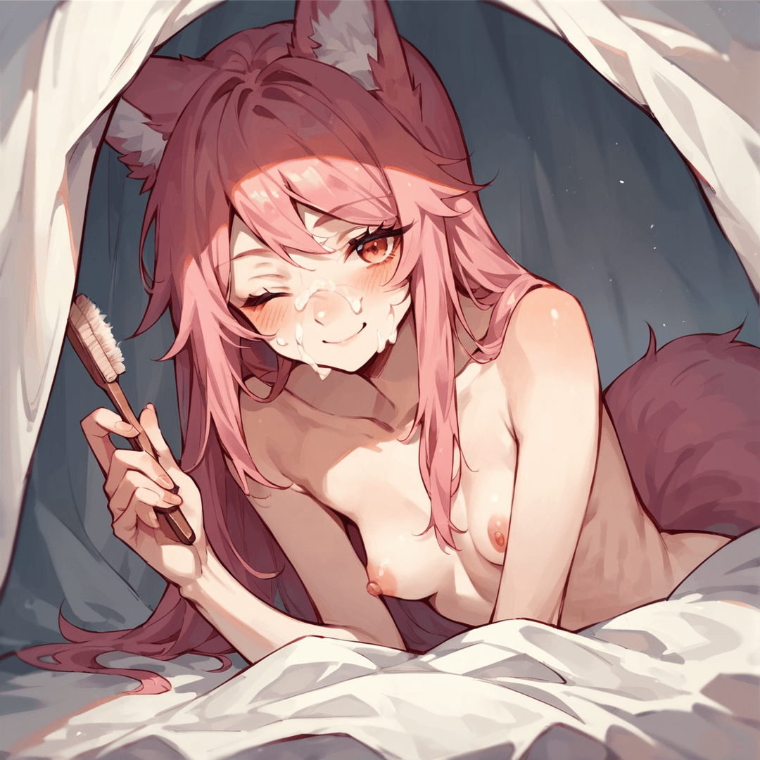 Jade, A Fox Girl At Home [Pet Tails]