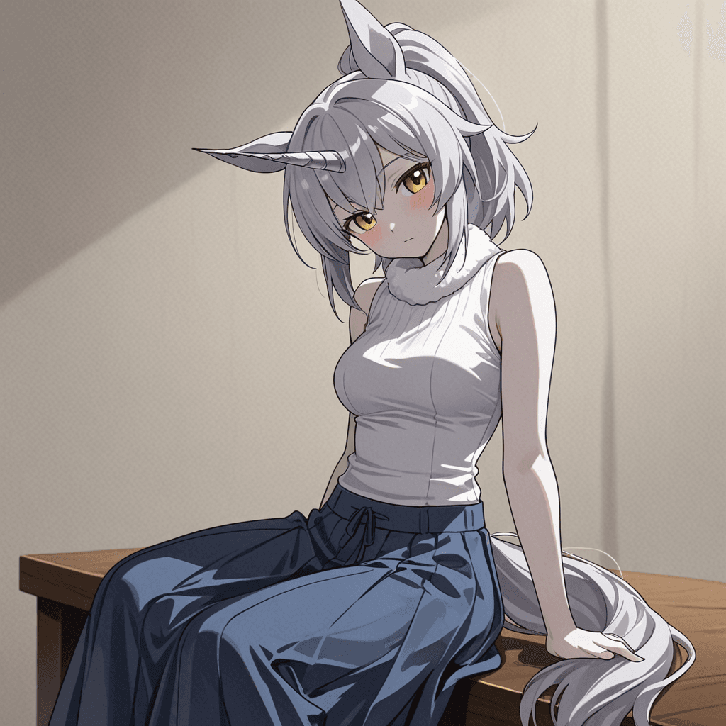Kiria, A Unicorn Girl At Home [Pet Tails]