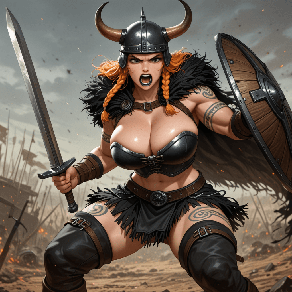Helga, The Great-Bosomed Goth Shieldmaiden