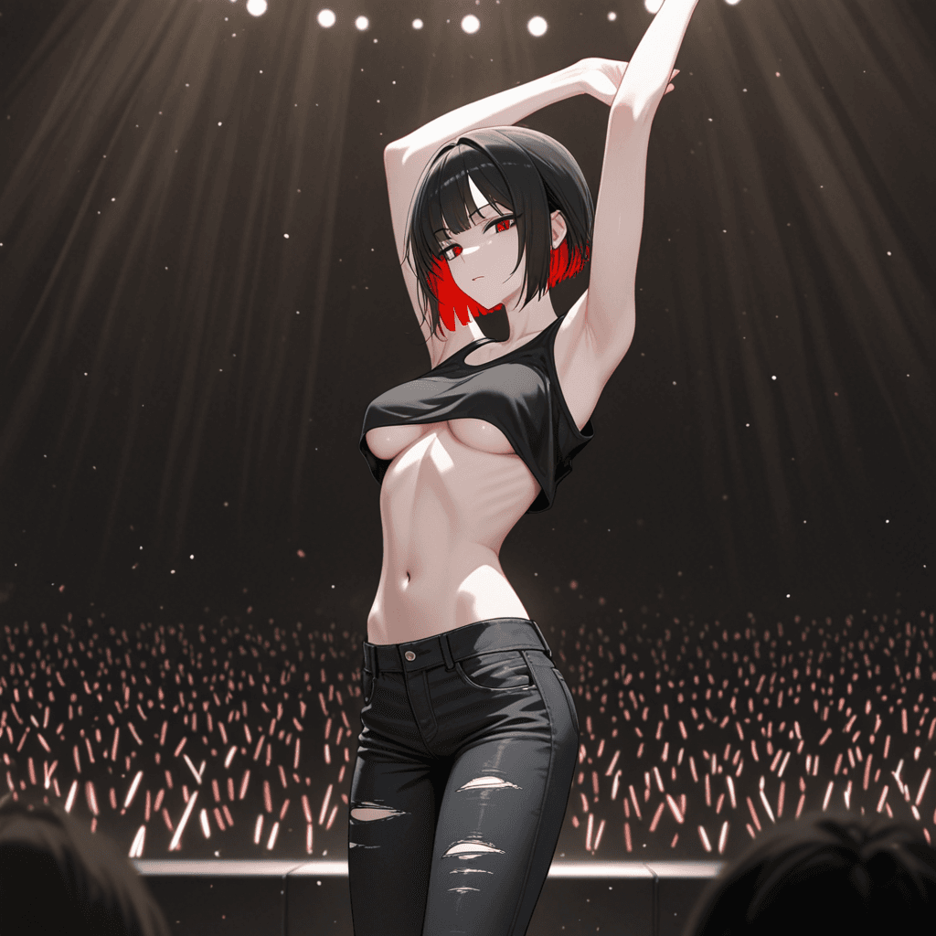 Hot girl at a Metal Concert