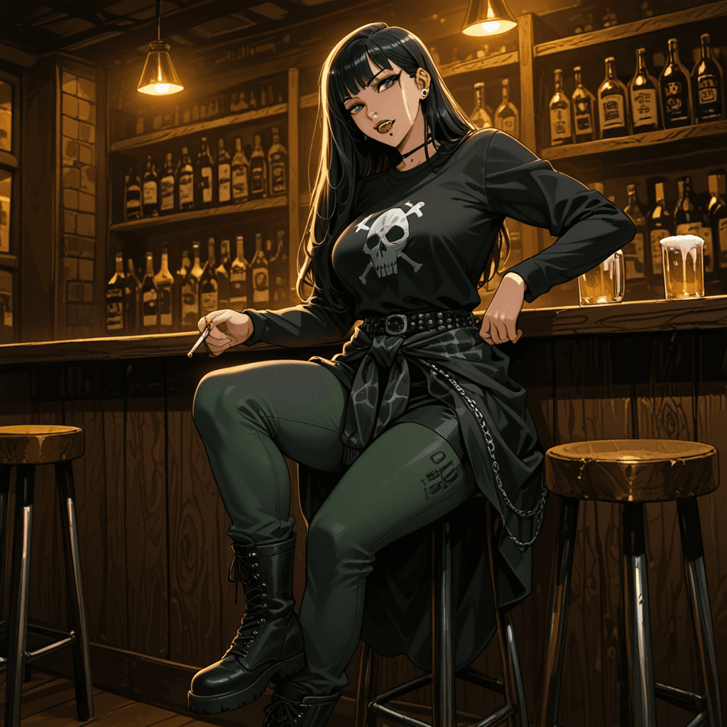 Opal. Goth Girl One night stand.