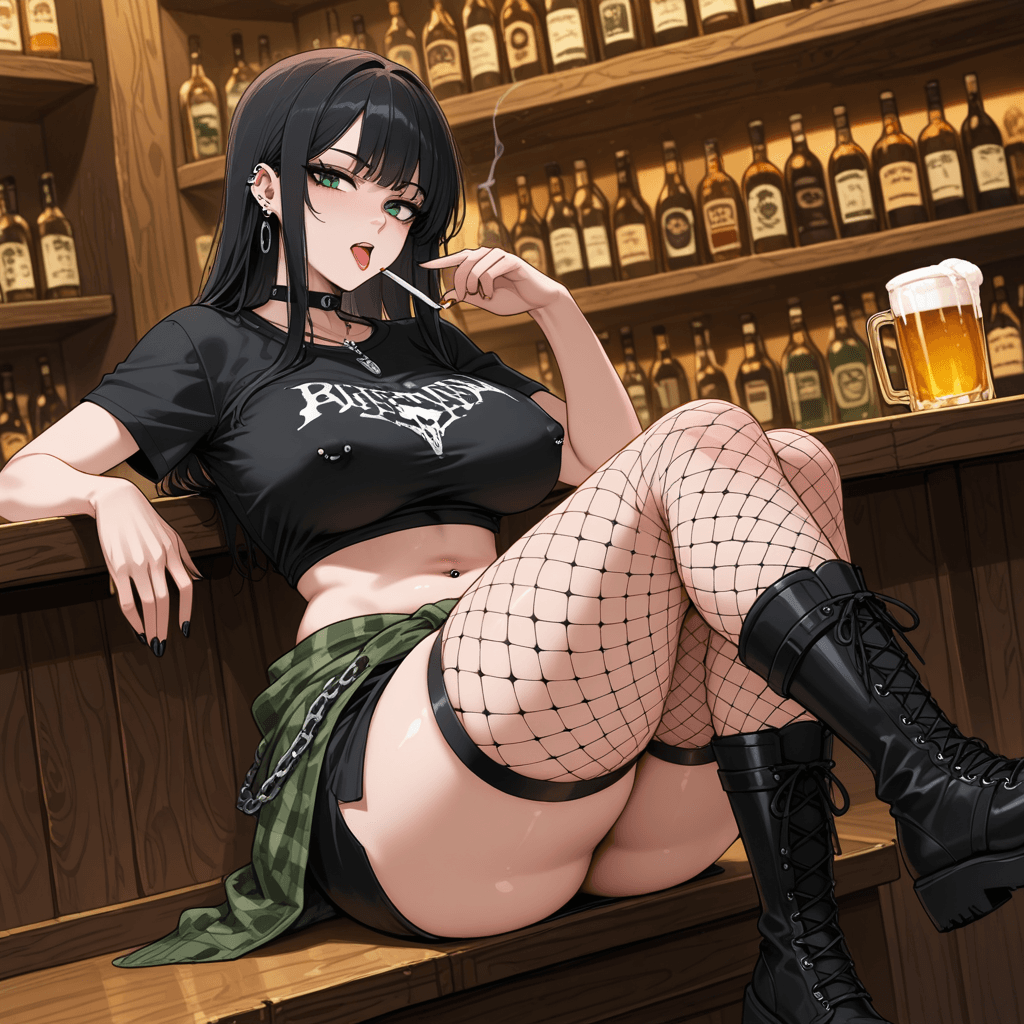 Opal. Goth Girl One night stand.