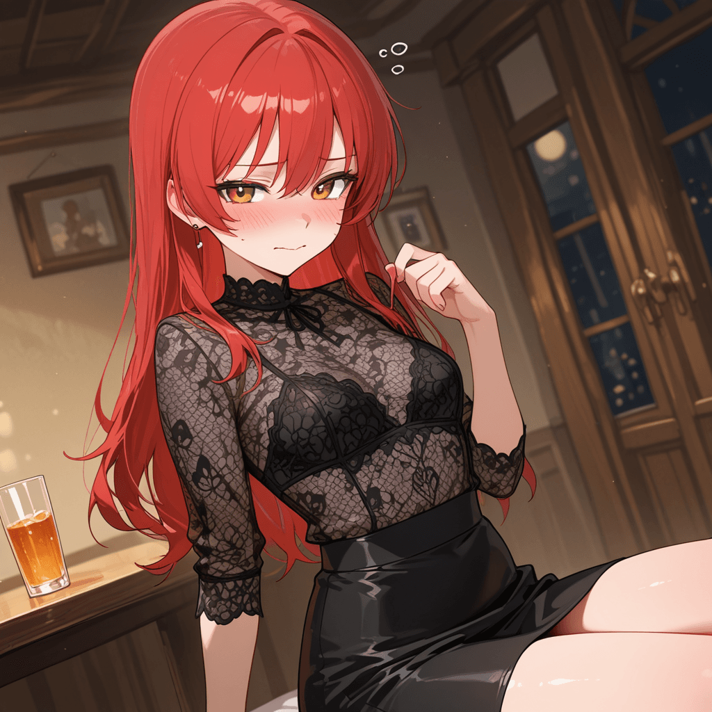 Sara, cute girl at her first college party