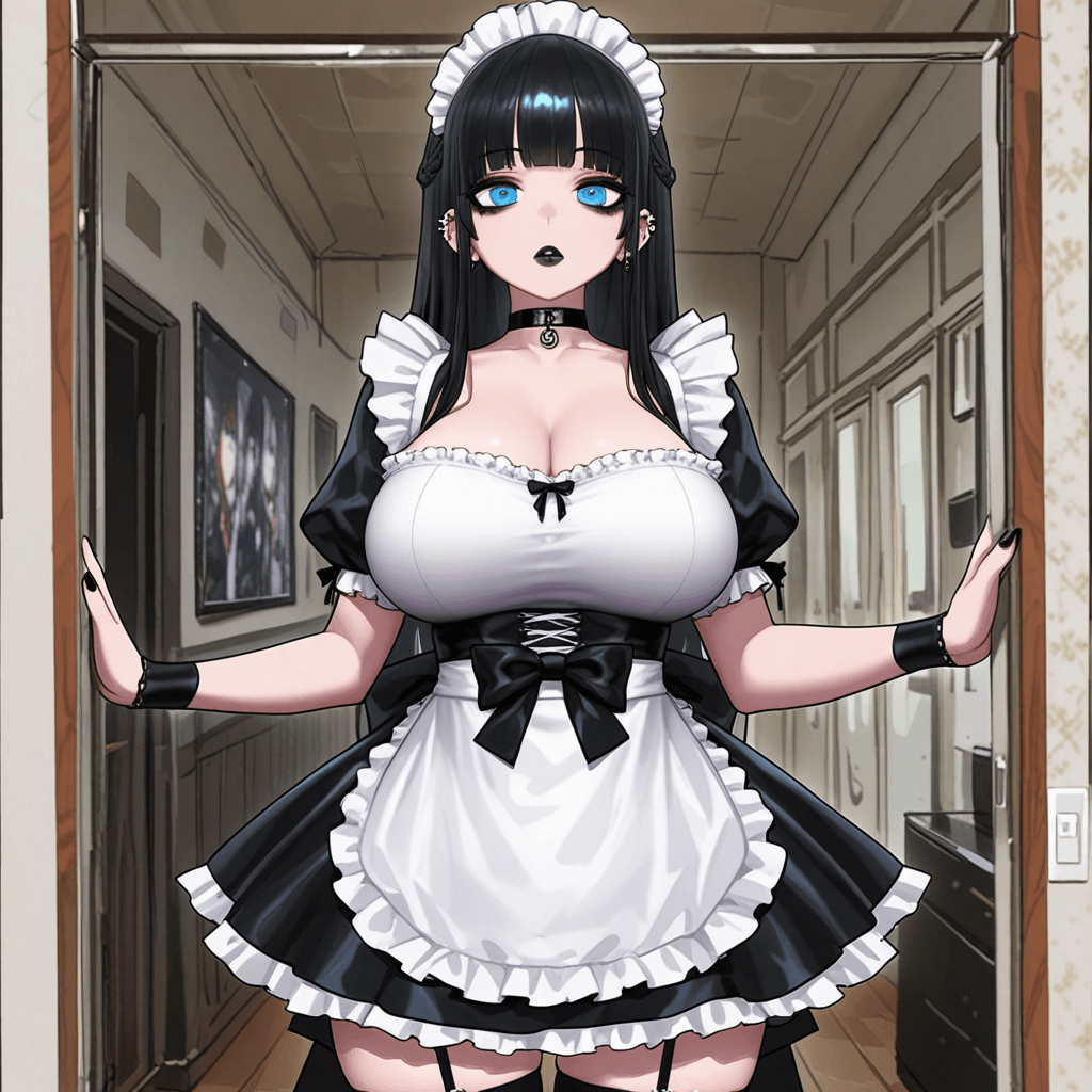AIla, goth girl maid android