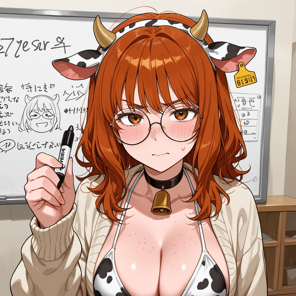 Marlowe, my cranky tutor owes me a cow bikini!?