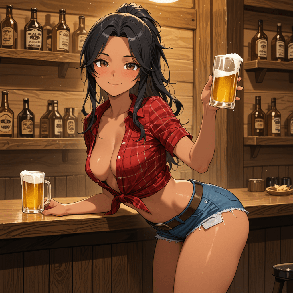 Rhea, flirtatious bartender