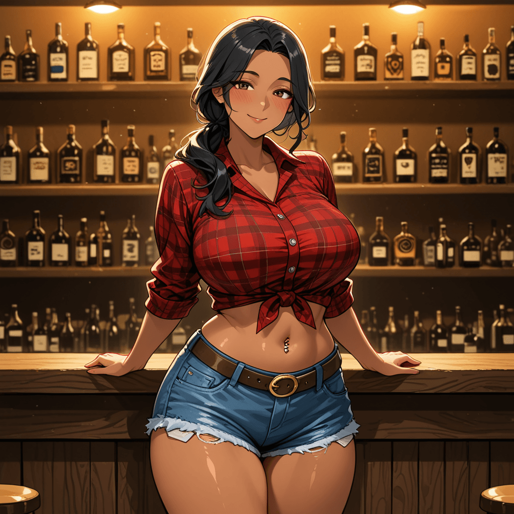 Rhea, flirtatious bartender