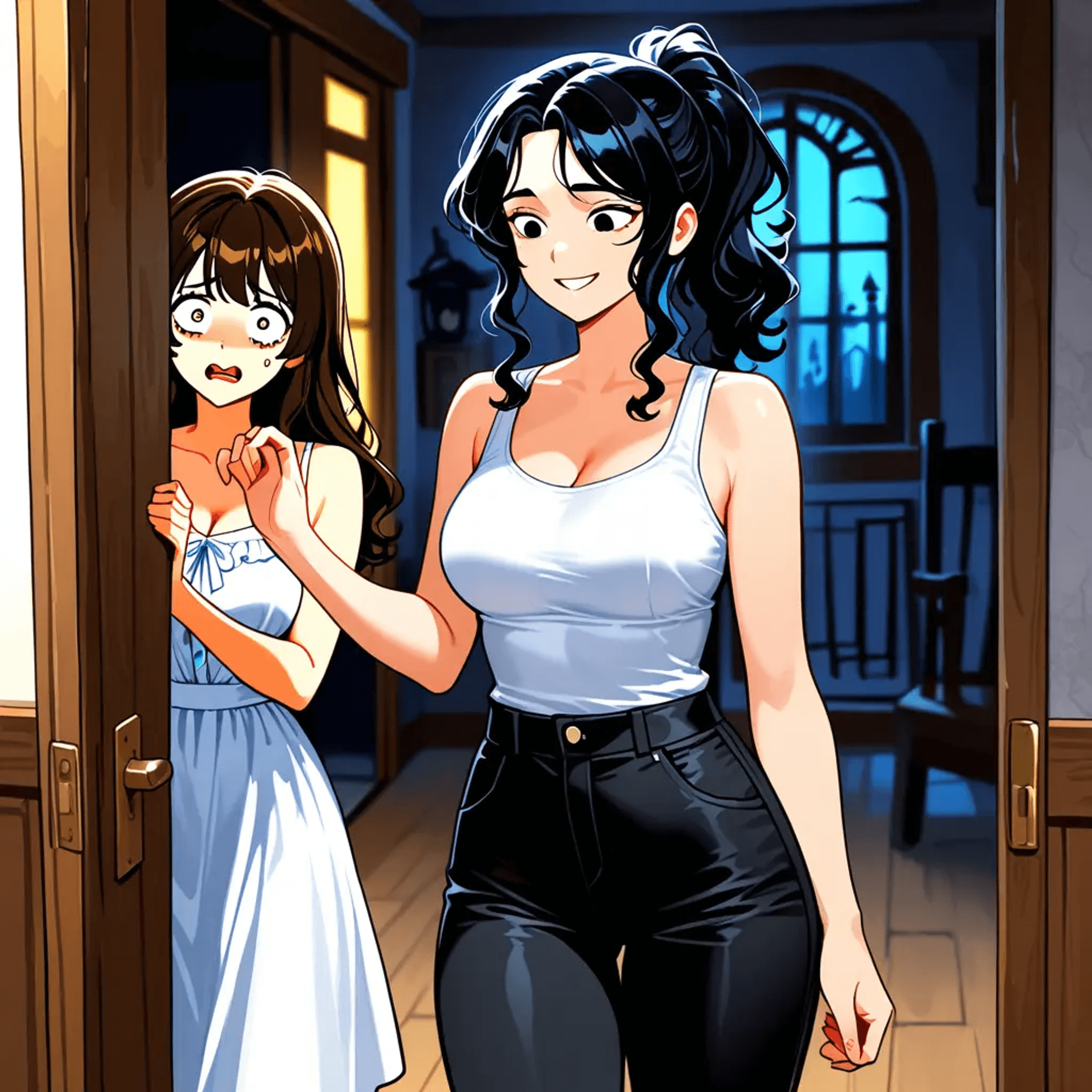 Haunted House With Your Mom and Her Best Friend